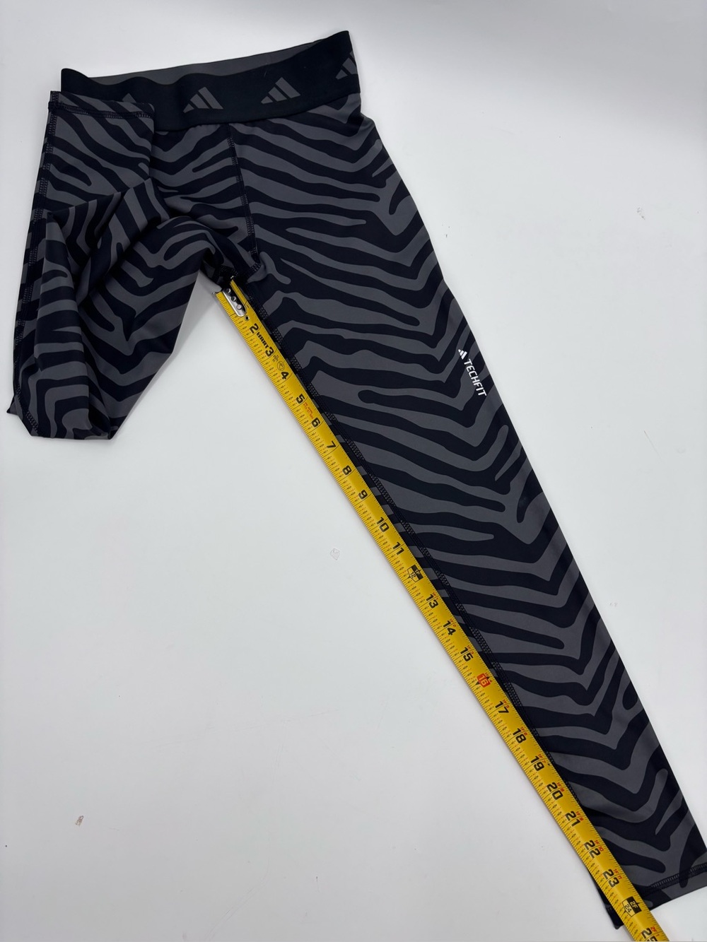 adidas Women's Black & Gray Zebra Print High-Waist Leggings - Picture 10 of 13